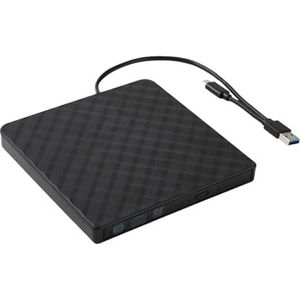 2-in-1 USB 3.0 Type C slanke externe dvd-rw cd-brander optische drive brander lezer speler lade type draagbaar for pc laptop