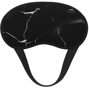 Slaapoogmasker voor dames en heren, zacht, comfortabel slaapmasker, verduisterend, slaapoogbedekking voor reizen, yoga, dutje, werk, zwart marmer