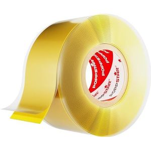 Poppstar zelfdichtende siliconen tape, 3m x 25mm, isolatietape en afdichtingstape (water, lucht), geel, 1 rol