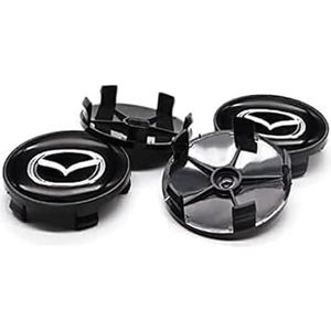 4 stuks Centrum Wieldoppen voor Mazda 68mm, Vervangende Wielnaaf Afdekking Center Caps Slijtvast Anti Roest Banden Velgen Accessoires