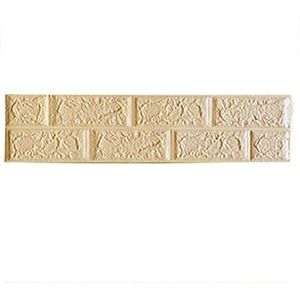 Wandranden Behangrandstickers, plintversiering, 3D decoratieve randrandstrip muursticker zelfklevend for muurachtergrond, plint, beige, 22 cm * 70 cm (Color : Beige, Size : 22cm*70cm)