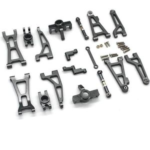 For MJX 1/16 16207 m162 RC afstandsbediening auto metalen onderdelen swingarm stuurkop achterwiel zetel kwetsbare set(Light Grey)