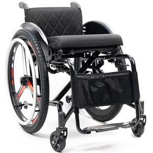 PA-DABAOO Opklapbare Zelfrijdende Rolstoel, Draagbare Handmatige Rolstoel, Lichtgewicht Sportrolstoel, Volwassen Reisrolstoel, Zitbreedte 38/40 / 42CM,Seat width 40cm white
