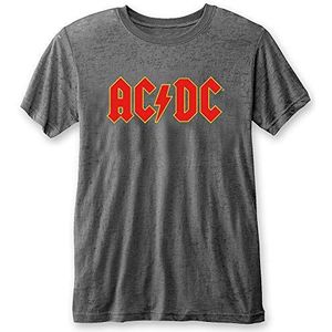 AC/DC Rock ICON merk Classic Tongue Logo heren t-shirt grijs (S-XL)