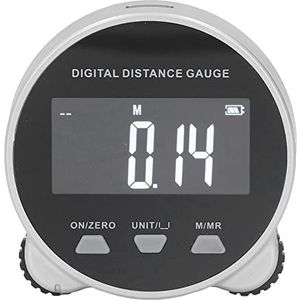 Digitale Display Rolliniaal, Zilverzwart Multifunctionele Schakelbare Eenheid ABS Digitaal Meetlint 199,999m Draagbaar voor Cirkel voor Cilindrische Diameter