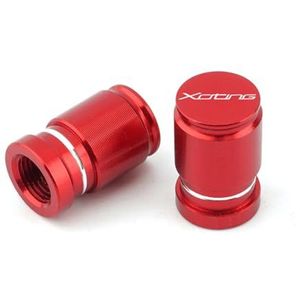 Voor KYMCO XCITING 250 300 350 400 400S 500 DownTown 125 300i Bandenventielmotor Hoogwaardige wieldoppen voor bandenventielen Luchtdichte afdekkingen(ROOD)