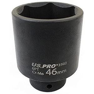 US PRO - 46mm - Diepe Impact Socket - 1/2"" Drive - 79mm Lange