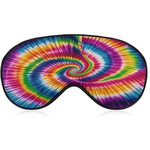 Tie Dye is kleurrijk slaapmasker, zacht en comfortabel nachtslaapmasker, gezichtsknuffelende, gewatteerde oogbedekking met verstelbare band voor diepe rust, reizen ploegendienst