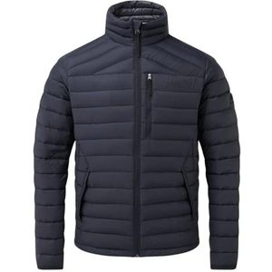 TOG 24 Mens Down Trechter Neck Gewatteerde Jas, Donkerblauw, 5XL