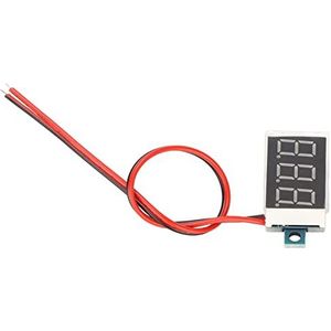 Digitale Voltmeter, Standaardformaat Bescherming Omgekeerde Verbinding Hoge Nauwkeurigheid LED Digitale Voltmeter voor Batterijspanningsbewaking (Rood)