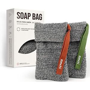 ZOMCHI 2 stuks Zeepzakjes, zeepzak voor premium lichaamswaser, voor vaste shampoo en zeep, peeling zeep, bad- en douchesponzen voor lichaamscrub