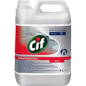 Cif Professional 7517831 badkamerreiniger 2-in-1 reiniger en ontkalker, ook voor verchroomde oppervlakken, kunststoffen met keramiek, 5 l