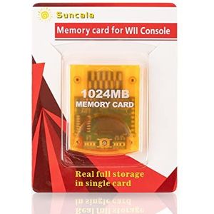 Suncala Geheugenkaart compatibel met Gamecube en Wii-console, 1024 MB geheugenkaart voor Nintendo Gamecube