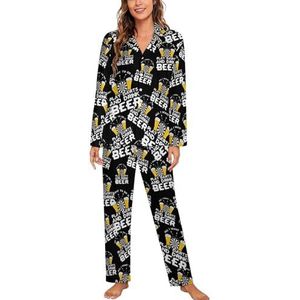 Darts Beer Lange Mouw Pyjama Sets Voor Vrouwen Klassieke Nachtkleding Nachtkleding Zachte Pjs Lounge Sets