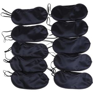 Zijde slaapmasker, Zijden slaapmaskers for de ogen, 10 stuks, oogmasker van imitatiezijde(10 Eye Mask)