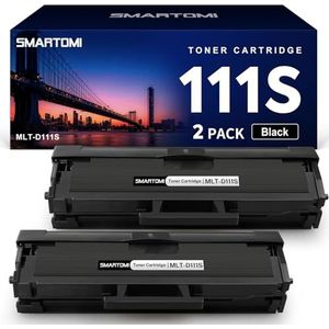 SMARTOMI 2PK MLT-D111S compatibele zwarte tonercartridges Samsung MLTD111S voor gebruik met Samsung Xpress SL- M2026 M2020 M2070 M2022 M2071 Series-printers