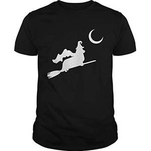 Corgi Witch Flying Silhouette Shirt, Unisex, for Mens Womens Ladies Kids overhemden(Small)