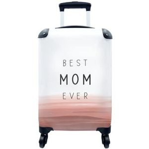 MuchoWow® Koffer - Best mom ever - Quotes - Spreuken - Mama - Past binnen 55x40x20 cm en 55x35x25 cm - Handbagage - Trolley - Fotokoffer - Cabin Size - Print