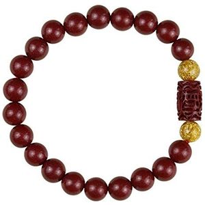 Armbanden met kralen Welvaart Natuurlijke Paarse Cinnaber Armband met Gegraveerde Mascotte Reiki Meditatie Lucky Rijke Overdracht Bangle, 8mm Cinnabar (Color : Purple_8mm)