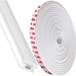 Dpm Tapes - Sterke zelfklevende tochtstrip rubberen afdichting voor ramen en deuren: geluidsisolatie, D-profiel, beschermstrips tegen spleten, stofdicht - 6 meter - (wit)