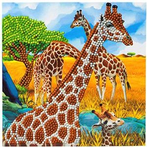 STC Stores/Craft Buddy DIY Crystal Diamond Painting Verjaardag Wenskaart Kit (Zachte Giraffen)