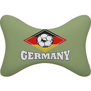 Duitsland Voetbal Voetbal Auto Hoofdsteun Kussen 2 stks Memory Foam Nekkussen Nek Ondersteuning Kussen voor Kamperen En Reizen