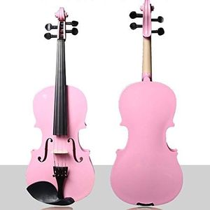 Vioolset, vioolstarterset, vioolgeschenken voor beginners volwassen viool kind roze viool 44-81 viool beginner rood muziekinstrument (kleur: 3/4)