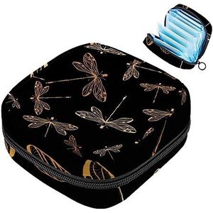 MUOOUM Maandverband Opbergtas, Honingbij Patroon Menstruatie Cup Pouch, Draagbare Maandverband Pads Opbergzakken Vrouwelijke Menstruatie Eerste Menstruatie Tas voor Tiener Meisjes Vrouwen Dames, Kleur