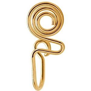 Neuspiercing 1 STUK Roestvrij staal spiraal nep neus ring manchet niet piercing neus ring clip op nep neus piercing sieraden oor manchet oorbel vrouwen Helixpiercing (Size : Style2 Gold)