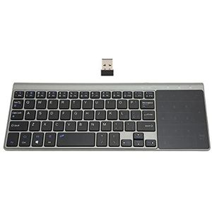 Draadloos Toetsenbord, 2in1 2.4G Draadloos Toetsenbord met Touchpad en USB-ontvanger, Draadloze Toetsenborden voor Notebooks, Computers, Tv-boxen