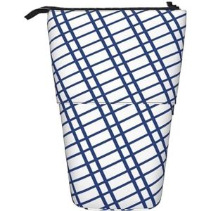 Evengigy Finse vlag print schattig etui met rits verstelbare standaard potloodhouder grappige make-up tas, Zwart, Eén maat, Tas Organizer