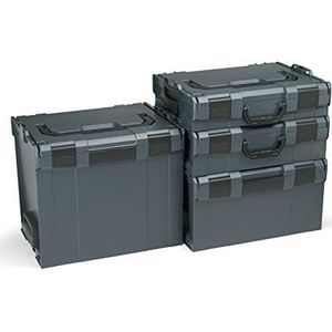Bosch Sortimo L-Boxx Gereedschapskofferset, maat 102-374, Bosch gereedschapskoffer, leeg, compatibel met L-Boxx, antraciet