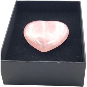 Steinfixx® - Grote edelsteen hart in geschenkdoos Dank u I Heilstein I Glücksstein I Chakra-steen I zaksteen | massagesteen | cadeau voor je dierbaren (rozenkwarts)