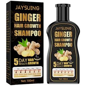 Eomsky 100 ml gember shampoo, haargroei, anti-haarverlies, verfrissende anti-roosshampoo, versterkend, regenererend, groeibevorderend, professionele verzorging van haar