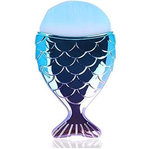 Eljjhah Make-up Borstels Kit Natuurlijk Tool Mermai Potlood Cosmetica Foundation Kunstenaar Zeemeermin Markeerstift Gezicht Set Van Bronzer Oogschaduw Lip (Handvat Kleur: Beige)