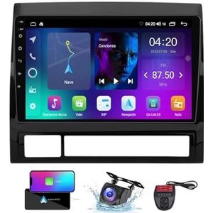9 Inch Touchscreen Dubbel DIN Autoradio Compatibel met Toyota Tacoma 2 N200 Hilux 2005-2015 met FM RDS DAB+ Autoradio Stuurbediening WiFi 4G Carplay Android Auto Bluetooth DSP(NF-1)