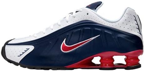 Nike - Shox R4 - Herensneakers - Midnight Navy Gym Rood Wit