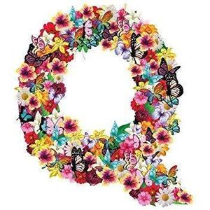 Muursticker voor kinderkamer met naam, voor meisjes en lezen, motief: bloemen en vlinders, vinyl, glanzend, letters HD 10 CM