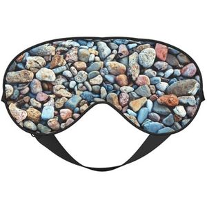 Steenpatroon afdrukken all-Occasion Sleep Eye Mask met dubbelzijdige verstelbare riem perfect voor diensten en reizen