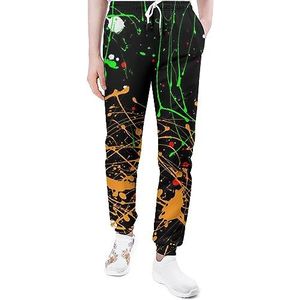 Regenboog Verf Splash Joggingbroek Voor Mannen Yoga Atletische Jogger Joggingbroek Trendy Lounge Jersey Broek 3XL