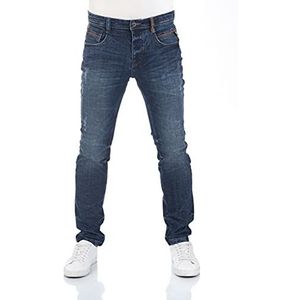 Riverso RIVCaspar Herenjeans, jeansbroek, slimfit, used look, katoen, denim, stretch, zwart, blauw, grijs, W29, W30, W31, W32, W33, W34, W36, W38 en W40, 32W / 30L