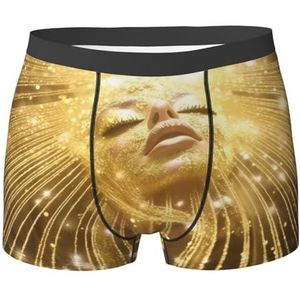 DFEPFKGOKL Nieuwe boxershorts voor heren, gouden bling - microvezel ondergoed boxershorts, comfortabele pasvorm, stretch, zacht ademend, grappige boxershorts voor heren, Grafisch, L