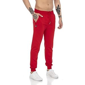 Redbridge Premium joggingbroek, comfortabele joggingbroek met trekkoord, vrije tijd en sportbroek, rood, XXL
