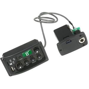 3-bands EQ-equalizersysteem Voorversterker Voor Akoestische Gitaar EQ-equalizer Piëzo-pickup LCD-tunerversterker