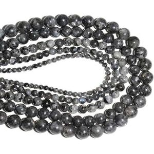 Zwarte Onyx Agaat ronde stenen kralen voor sieraden maken DIY armband ketting hangers 4/6/8/10/12/mm Strand 15''-Black Labradoriet-6mm Ongeveer 60 stuks