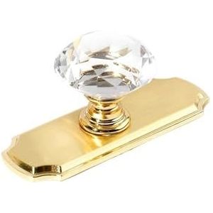 1 st Kristal Handvat Luxe Gouden/Zwarte Onderkant Diamantvormige Hardware Meubelaccessoire Kast Ladehandvat Deurknop Modern (Color : Gold, Size : 1)