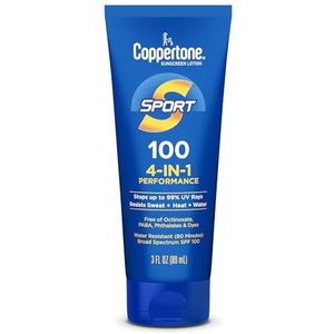 Coppertone SPORT Zonnebrandcrème Broad Spectrum SPF 100 (3 Fluid Ounce) (Verpakking kan variëren)