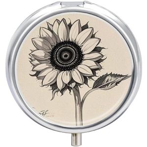 Ronde pillendoos 3 compartimenten draagbare medicijnpillendoos één maat pillendoos voor zakpillenorganisator en vitaminecontainers voor reizen