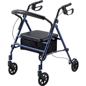 Lichtgewicht Rollator For Binnen En Buiten, 4-wieler Met Remmen En Draagtas, In Hoogte Verstelbare Handgrepen For Senioren, Gehandicapten En Iedereen Die Ondersteuning Nodig Heeft Bij Het Lopen