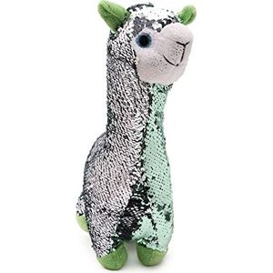 Toyland® 12 Inch (30cm) Sprankelende Alpaca Knuffel met Omkeerbare Pailletten - Flip Pailletten - Knuffels - Meisjes Slaapkamer Decoratie (Groen)